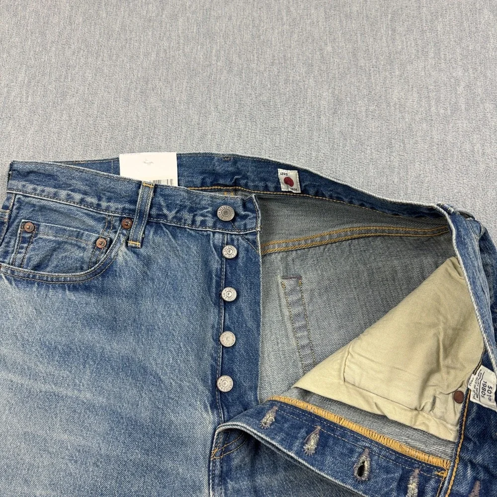 Levis 501 Jeans Mens 34X32 Selvedge‎ Denim Made In Japan 1980'S Straight Leg NWT